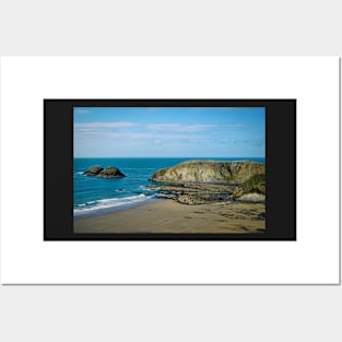 Wonderful Summer Beach Scene - Coastal Scenery - Traeth Llyfn Beach Posters and Art